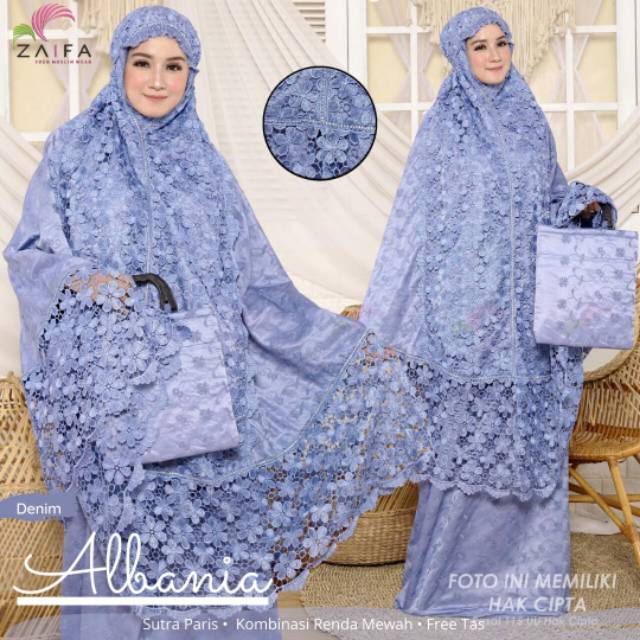 MUKENA MUSLIMAH - ALBANIA SUTRA PARIS ORI ZAIFA