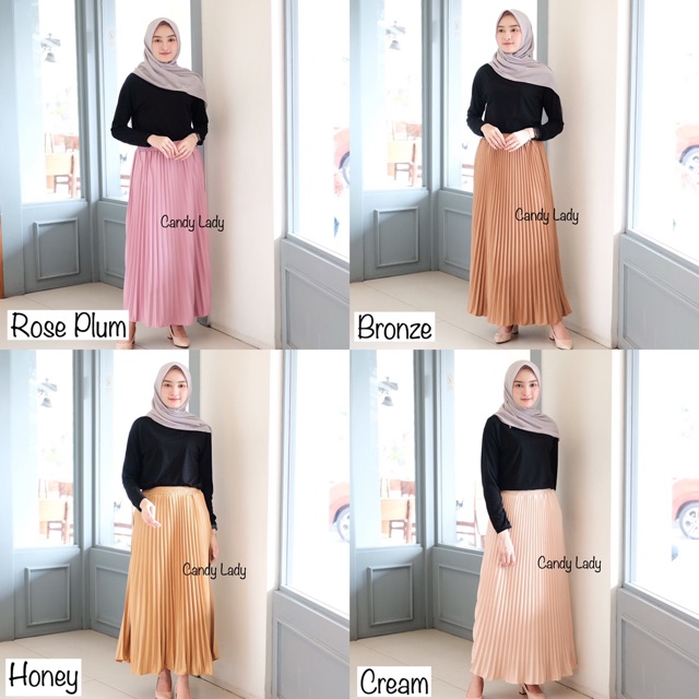 Rok Prisket Hyget / Rok Plisket / Flare Prisket Murah / Grosir Rok / Plisket BKK