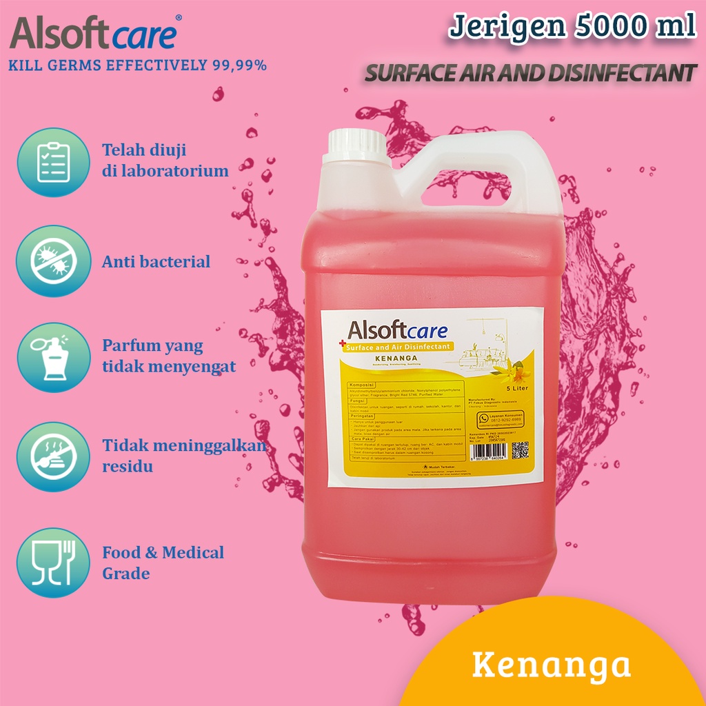 Alsoftcare Disinfektan  Pengharum Ruangan Disinfectant Refill 5 Liter