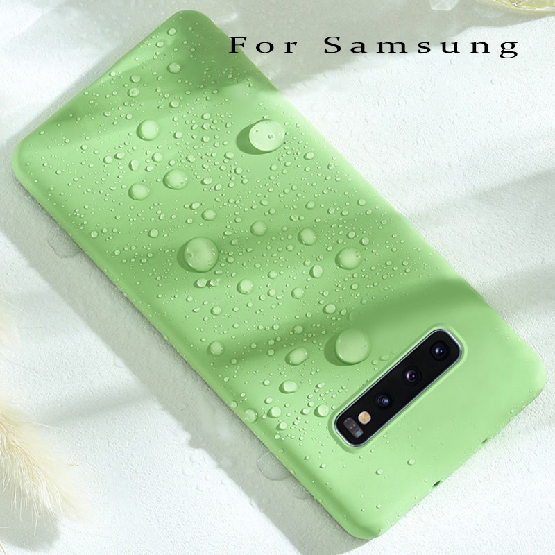 Case Bahan Silikon Warna Permen Untuk Samsung Galaxy S10 S9 S8 Plus