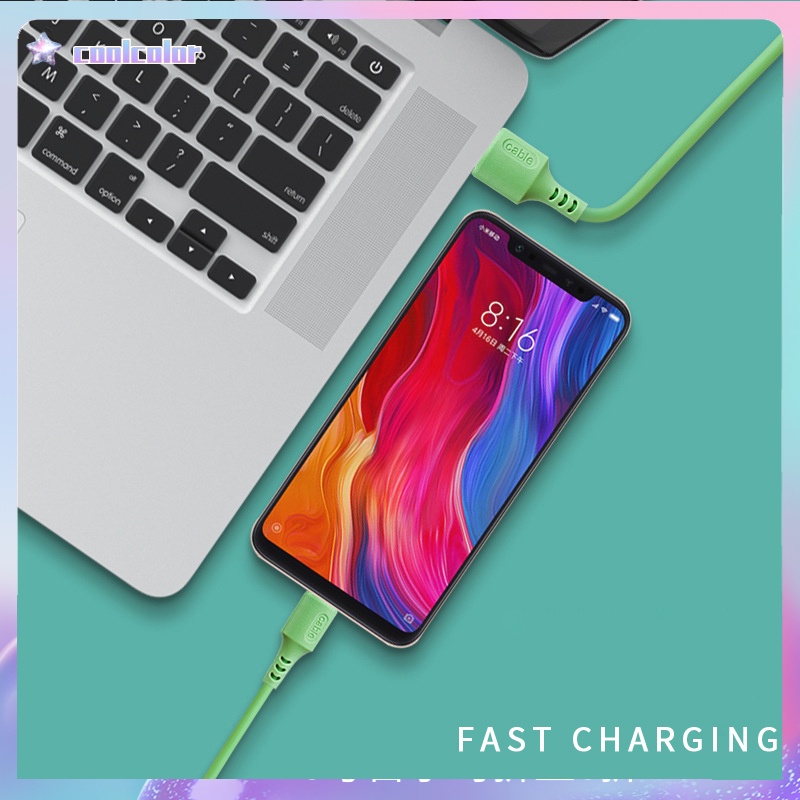 【Ready stock】Kabel Data 3A Type C Fast Charging Cable Android Tangle-free Charger Xiaomi Oppo Samsung Vivo praktis murah COD