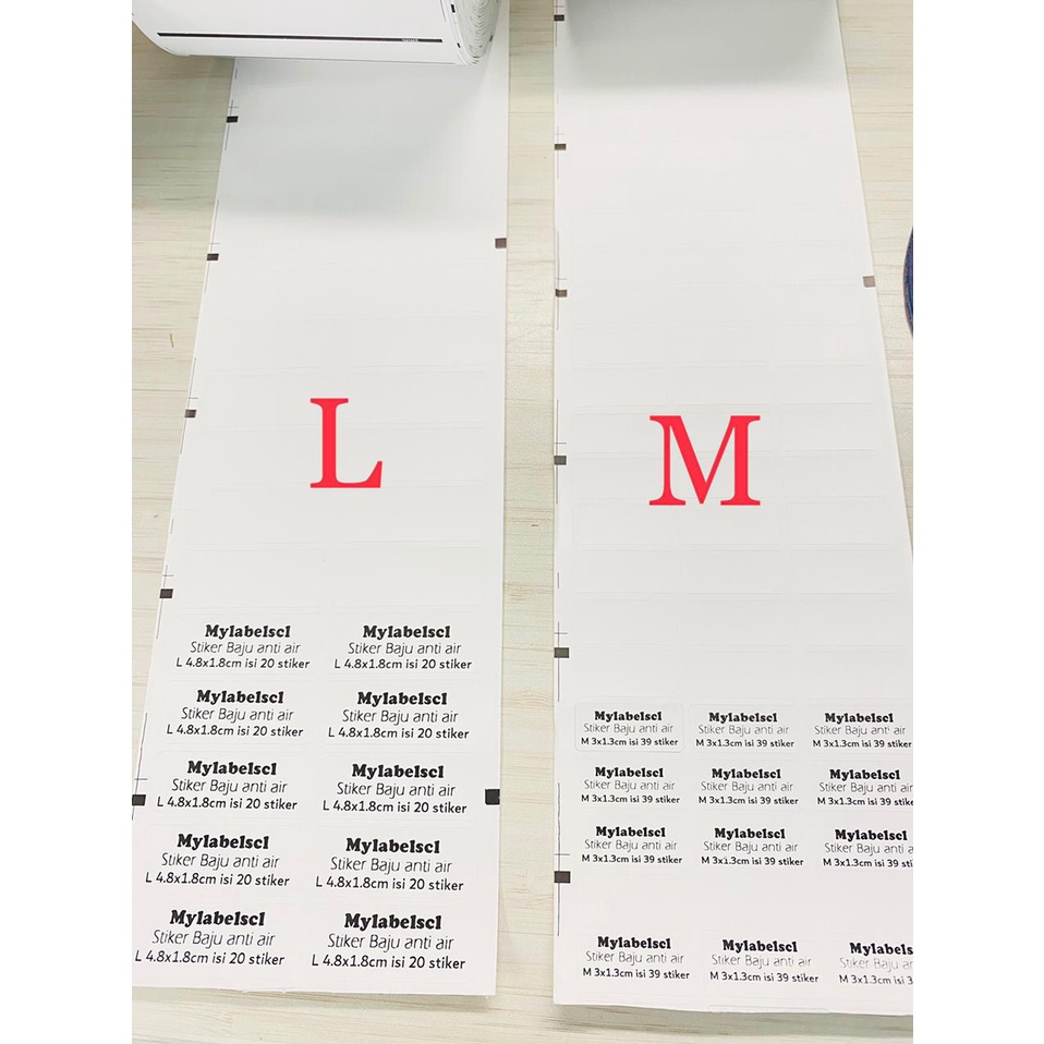 

Sticker Kain Baju Label Nama Putih White Waterproof Iron on Setrika Name Stiker