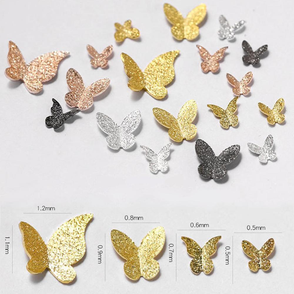 Timekey Ornamen Kupukupu Metal Alloy Hias Batu Opalberlian Imitasi Untuk Dekorasi Nail Art A2K1