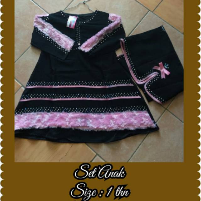 Stelan abaya anak umur 1 tahun