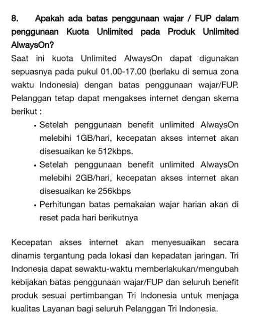 Tri Aon Unlimited 1gb 2gb 3gb 4gb 5gb 6gb 8gb 10gb 16gb Voucher Isi Ulang Kuota Tri Shopee Indonesia