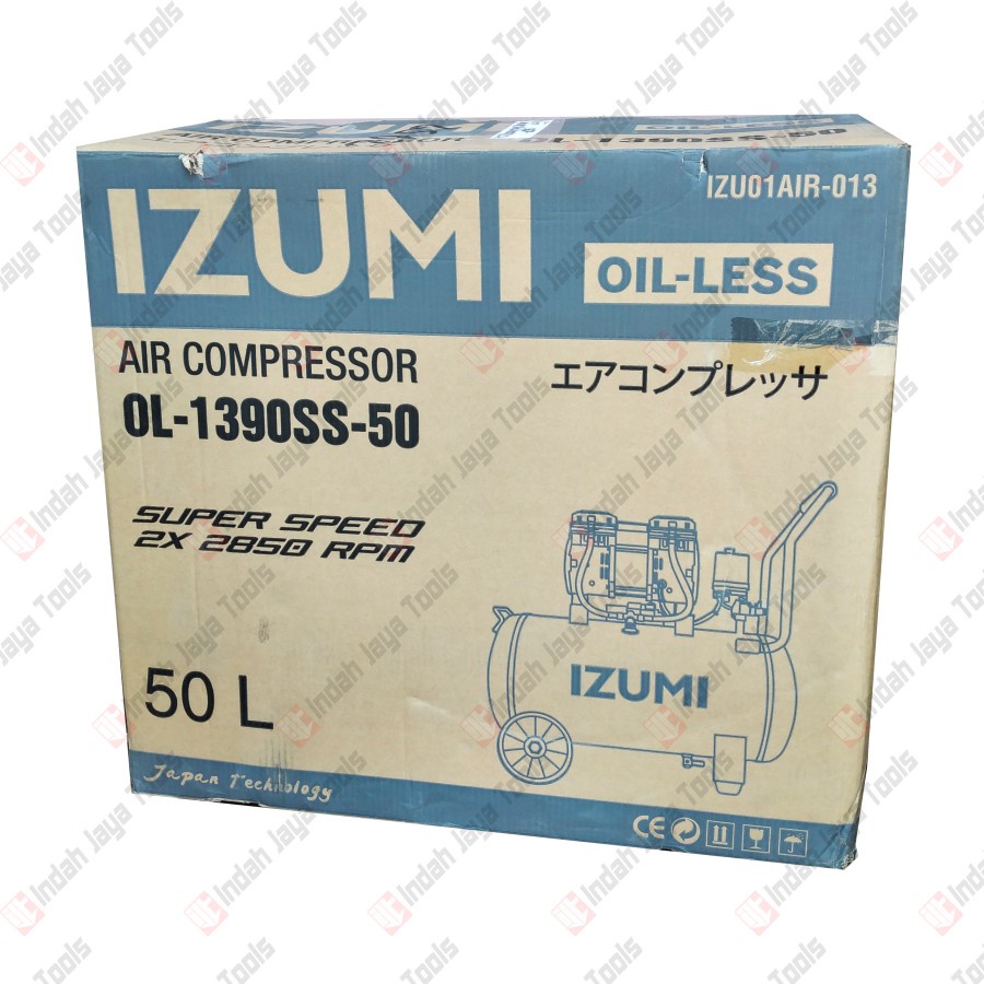 IZUMI OL 1390 50 L Kompresor Angin SILENT HIGH SPEED 1.75 HP Oilless