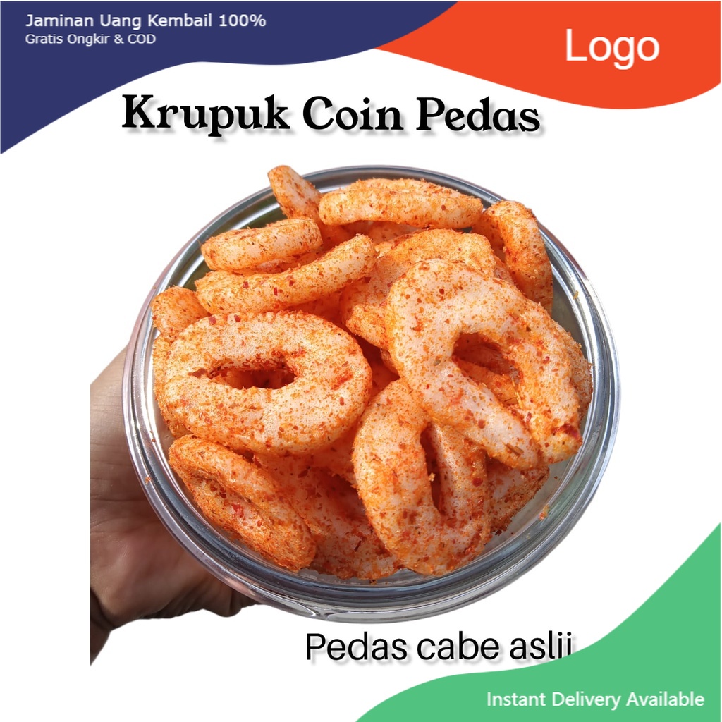 

Snack jajan kripik koin pedas 250gr