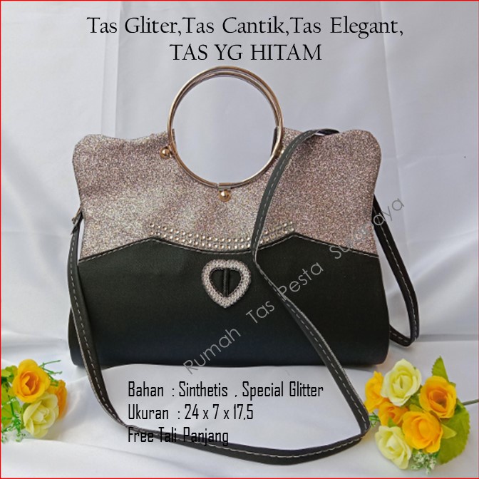 Tas Gliter,Tas Cantik,Tas Elegant,TAS YG HITAM