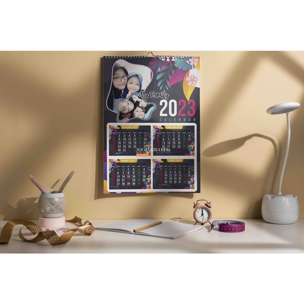 

Kalender 2025 AESTETIC Custom Bahan Art Carton 260 Gsm Isi 4 Lembar [ Spiral Hanger ]