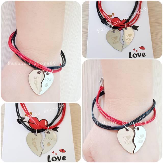 Gelang couple stainless steel ANTIKARAT / gelang pasangan import Anti Karat bahan Stainless stell