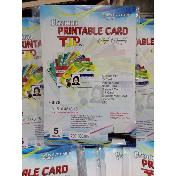

Bahan ID Card Card 5 Sheet/Kertas PVC Kualitas Bagus Tebal 0,78/Grosir