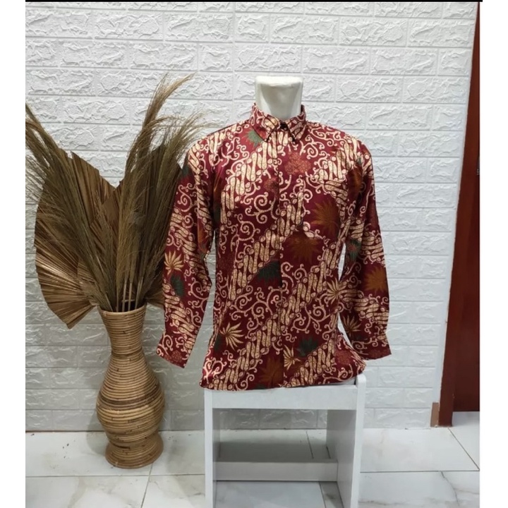 Kemeja panjang batik pria/kemeja pesta pria/batik pria panjang lengan/kemeja batik nusantara