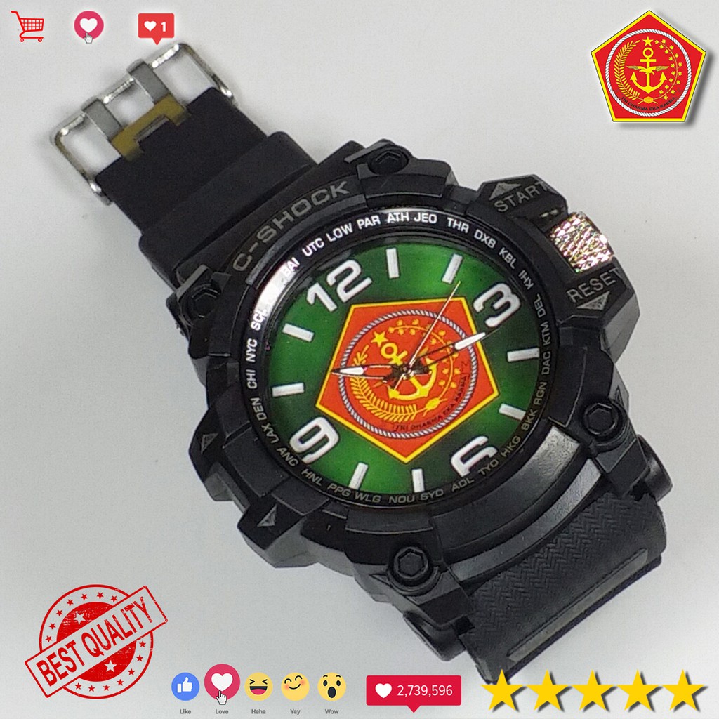 (ISTIMEWA) JAM TANGAN LOGO TNI OUTDOOR ANTI AIR