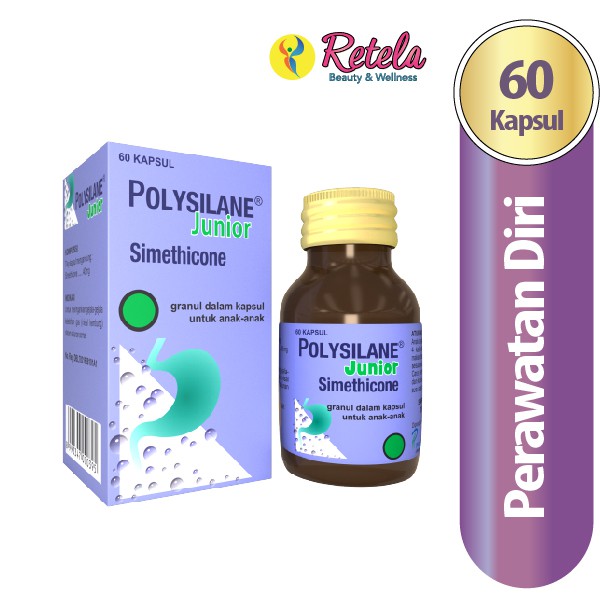 Polysilane Untuk Anak 60 Kapsul / Polysilane Anak / Obat Kembung Anak / Obat Mual