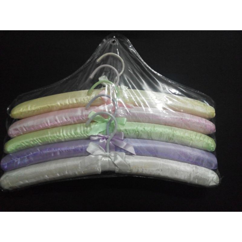 Hanger Polos / Motif Premium Gantungan Baju Busa Satin Hanger Shabby Chic Display Gantungan Pakaian-