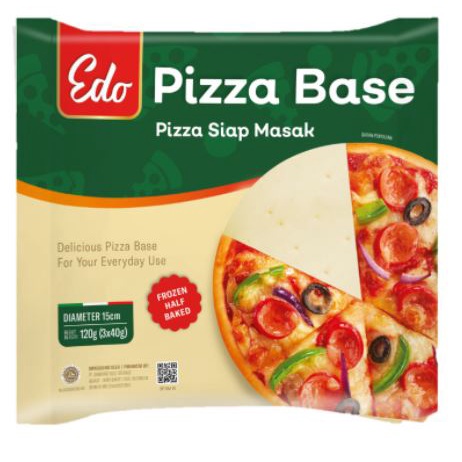 EDO Pizza Base Instant Beku Frozen 120Gr isi 3 Pcs Diameter 15cm / Roti Pizza Mini Italy