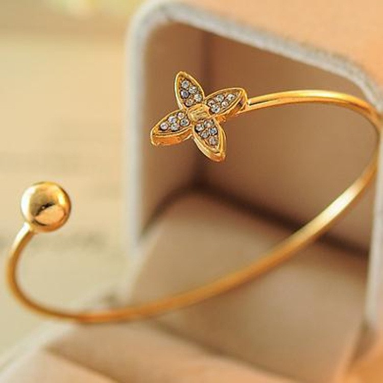 Gelang korea fashion kupu-kupu emas pembukaan Butterfly bracelet