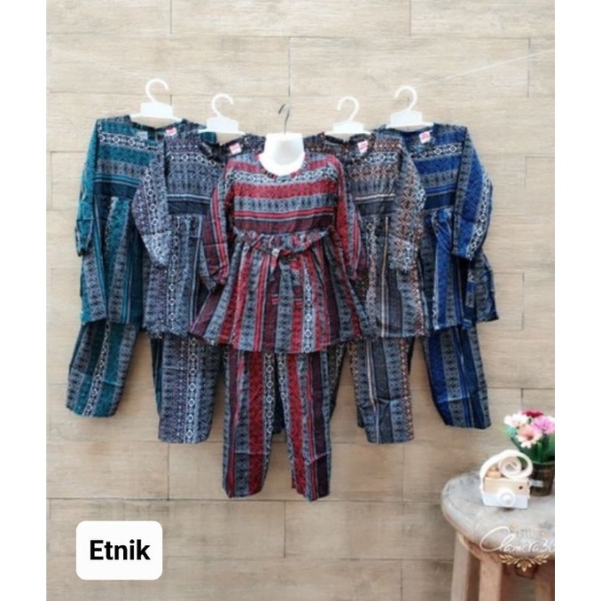 ONE SET RAYON SETCEL ANAK ETNIK TRIBAL USIA 7 - 15 TAHUN ATAU ABG