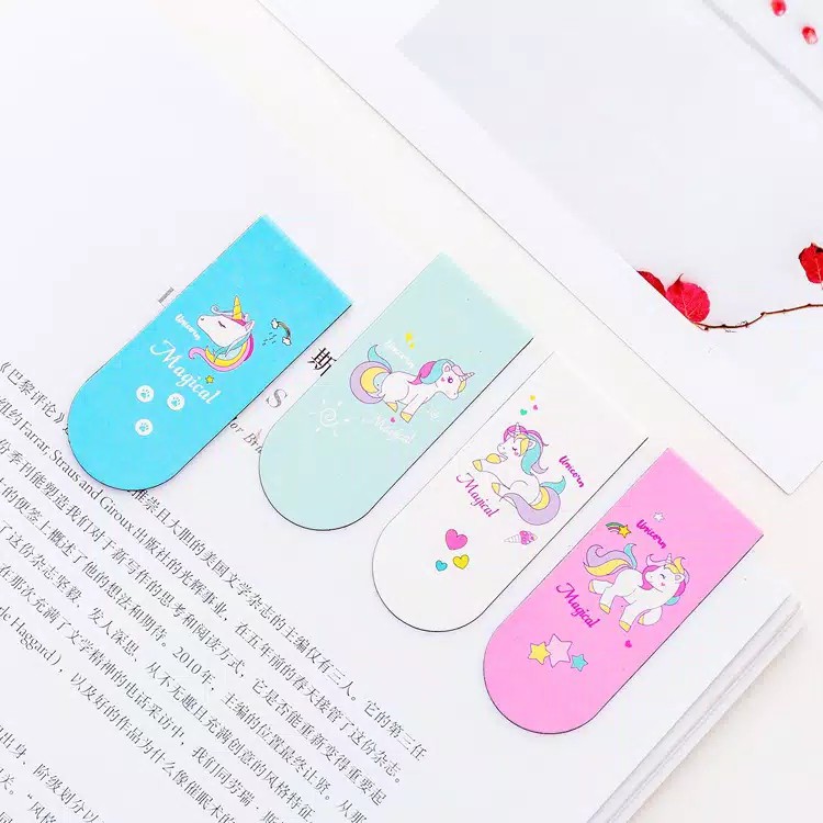 Pembatas Buku Unicorn Berbahan Magnet