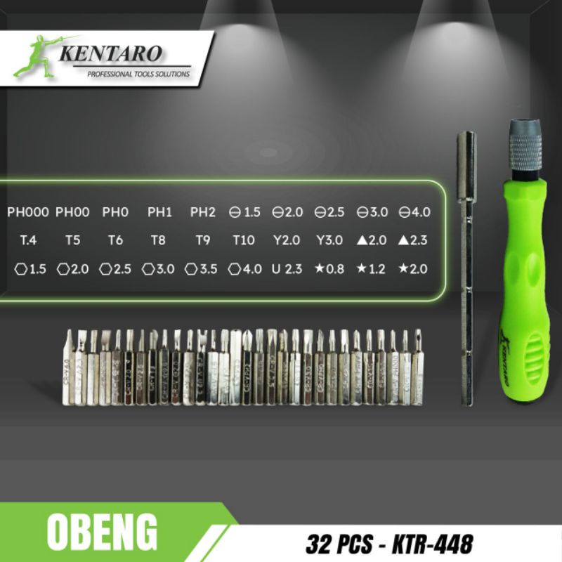 OBENG MULTIFUNGSI 32PCS HP / LAPTOP / JAM TANGAN KENTARO JAPAN QUALITY