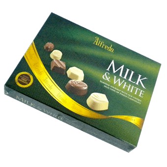 

Coklat Alfredo Milk & White Box 110gr