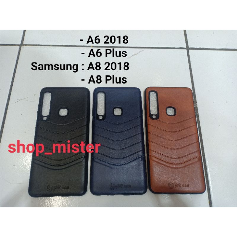 Case Softcase Silikon Leather Kulit Samsung A6 2018 | A6+ A6 Plus | A8 2018 | A8+ A8 Plus