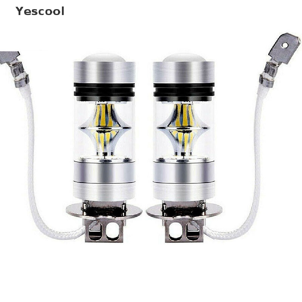 Yescool Lampu Kabut Depan Mobil LED H3 100W 12 / 24V