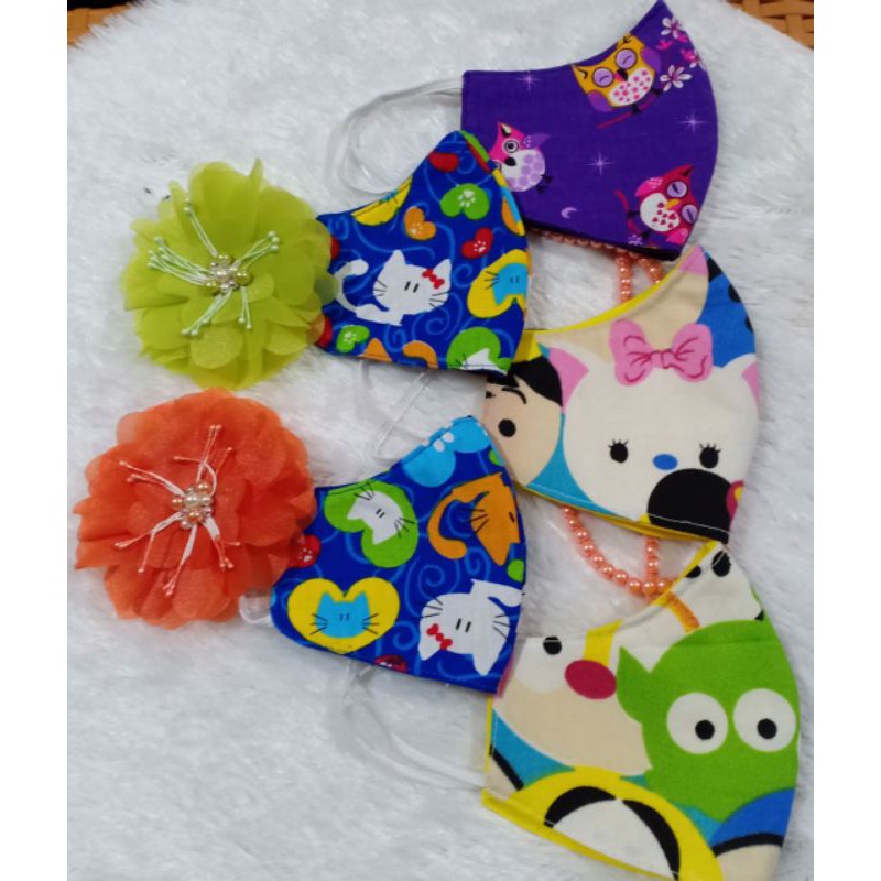 masker anak motif lucu cantik