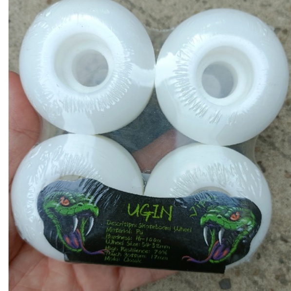 4pcs Roda skateboard 100A Ugin Bahan PU Ukuran 54x32