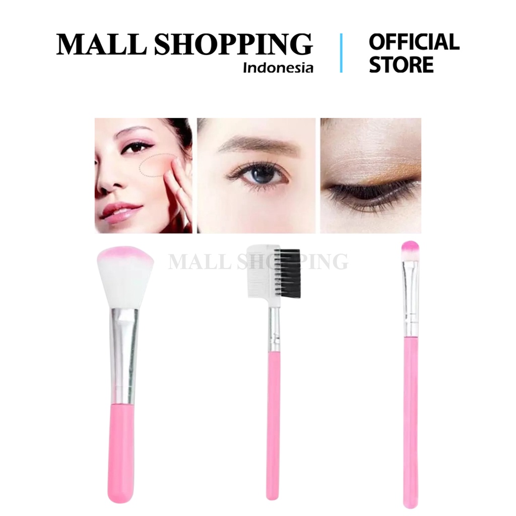 Make Up Brush Kuas One Set 5 in 1 / Make Up Tools / Brush / Kosmetik MALL SHOPPING