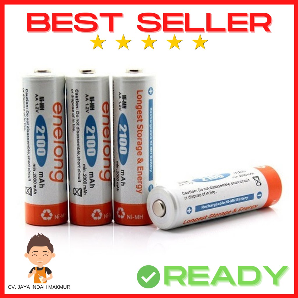 _Adudushop Enelong Battery Baterai Charge Aa Aaa Rechargeable Ni-Mh 2100Mah 4Pcs - Aa