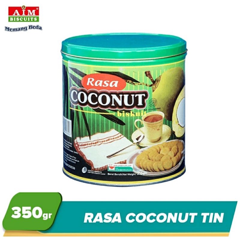 AIM biskuit kaleng rasa coconut Tin 350g
