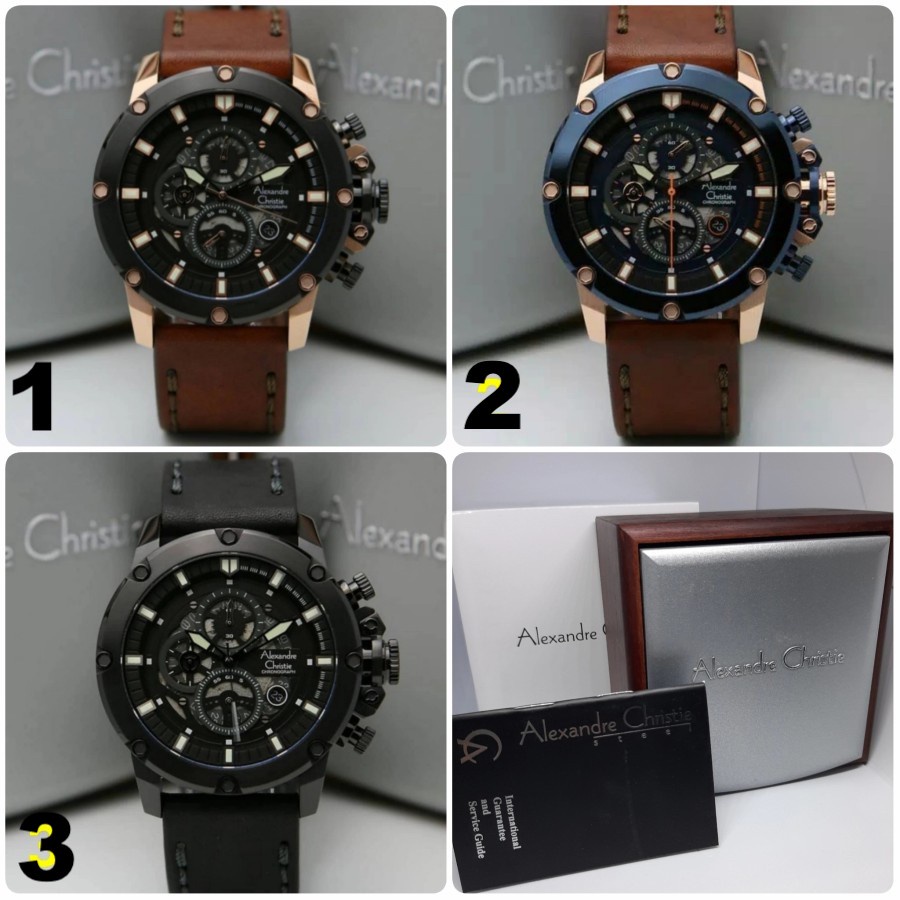 Alexandre Christie AC 6564 MC Leather Strap