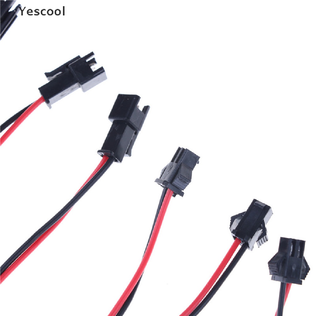 Yescool 10pcs Kabel Konektor Baterai 2 Pin Panjang 10cm Untuk Lampu Strip LED