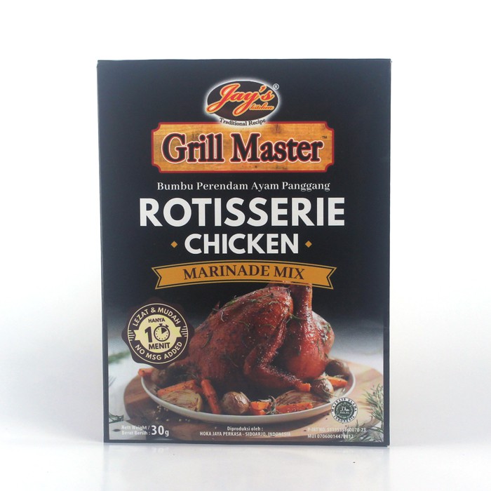 

Bumbu Marinasi Ayam Panggang Jay's Grill Master Rotisserie Chicken Marinade Mix