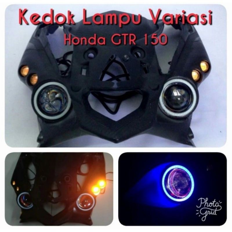 kedok lampu variasi supra GTR 150 led proji