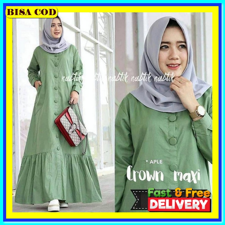 Baju Gamis Wanita Remaja Pesta Lebaran Idul Fitri Trend 2022 Terbaru Mudik Kondangan Nikahan Lamaran