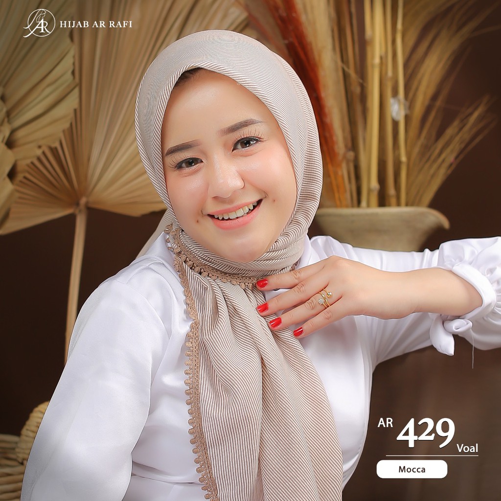 Jilbab Hijab Segi Empat Arrafi AR 429 ORI Kerudung Segi Empat Arrafi Terbaru