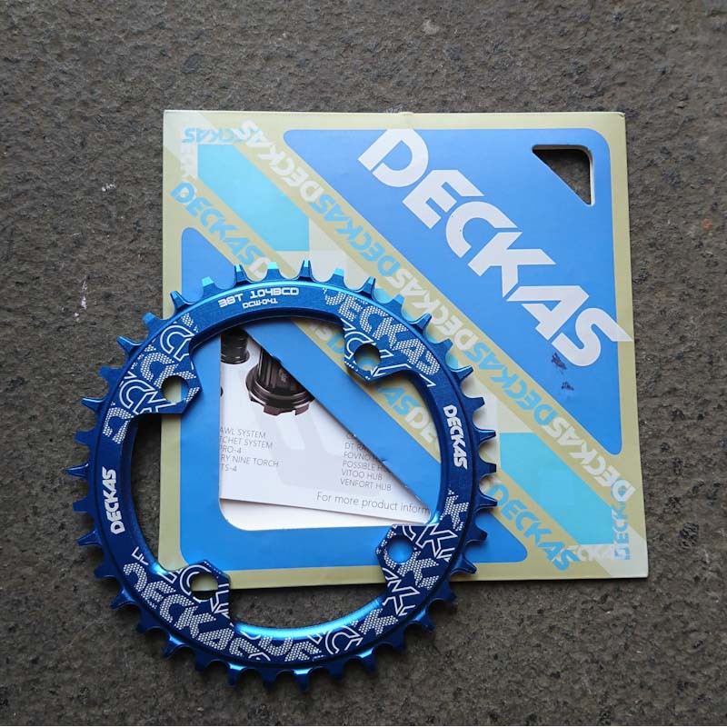 Chainring Deckas Round BCD 104 Narrow Wide 38 T