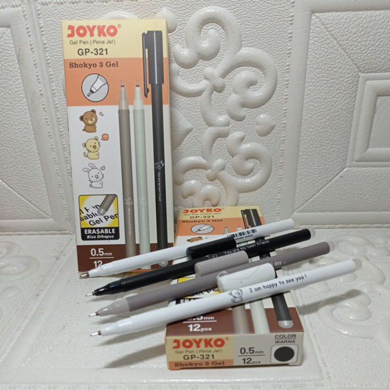 

Pulpen Hapus Joyko Shokyo 3 gel ( 12 pcs)