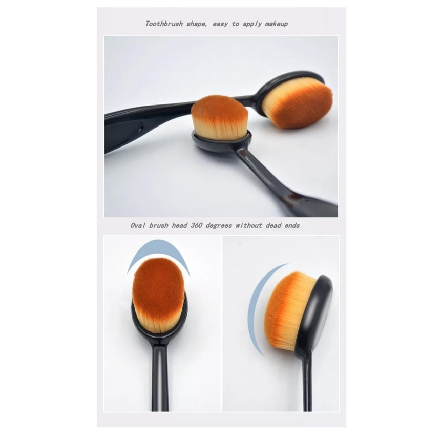 Kuas Oval Foundation Kuas Make Up Kuas Oval Gagang Oval Brush Oval Make Up