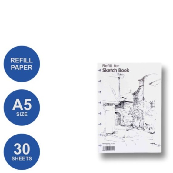 LYRA Refill Sketch Book A5 - Buku Gambar Sketsa A5 - Isi Ulang Buku Sketsa