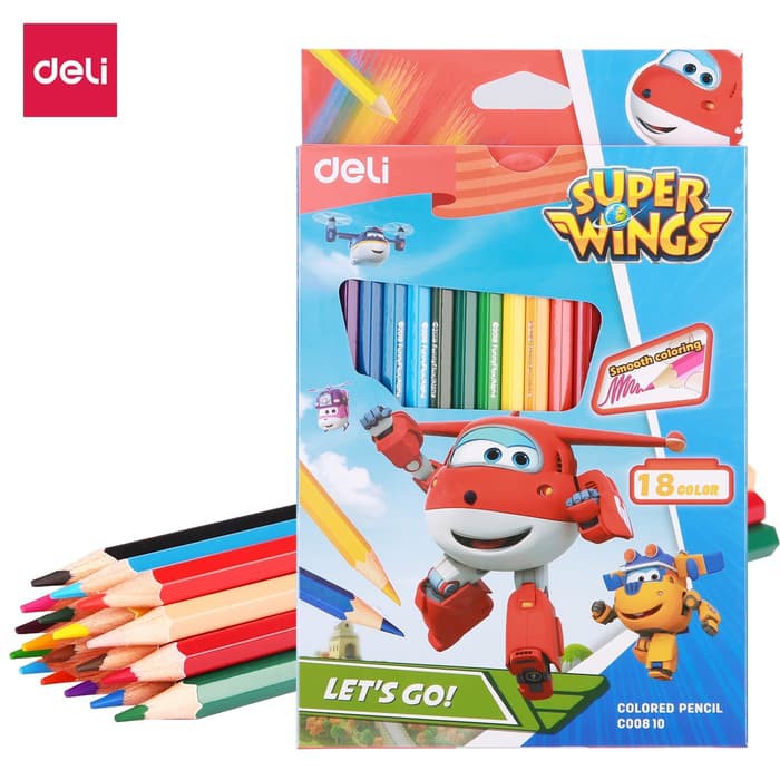 

PENSIL WARNA ANAK DELI 18 WARNA 008-10 COLOUR PENCIL KUALITAS BAGUS