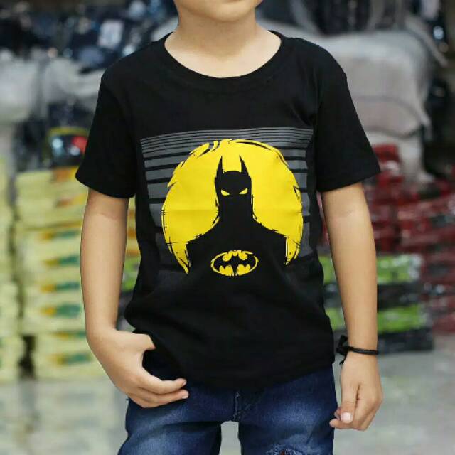 KAOS ANAK SUPERHERO BAHAN KATUN COMBED 30S SPESIAL S