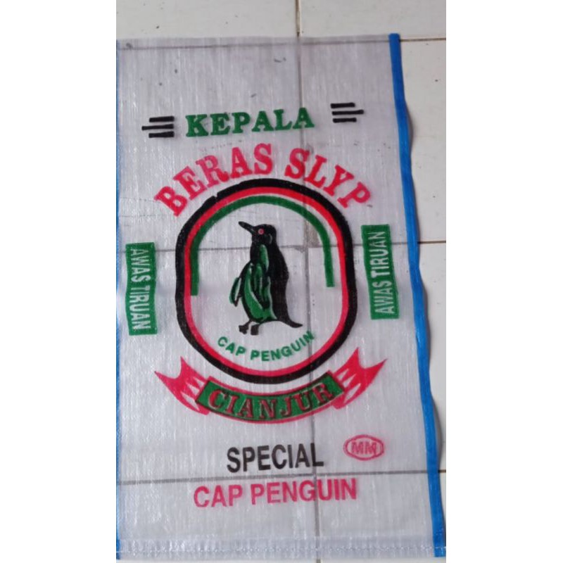 

karung beras pinguin Transparant 20 kg(ini kemasan bukan beras )