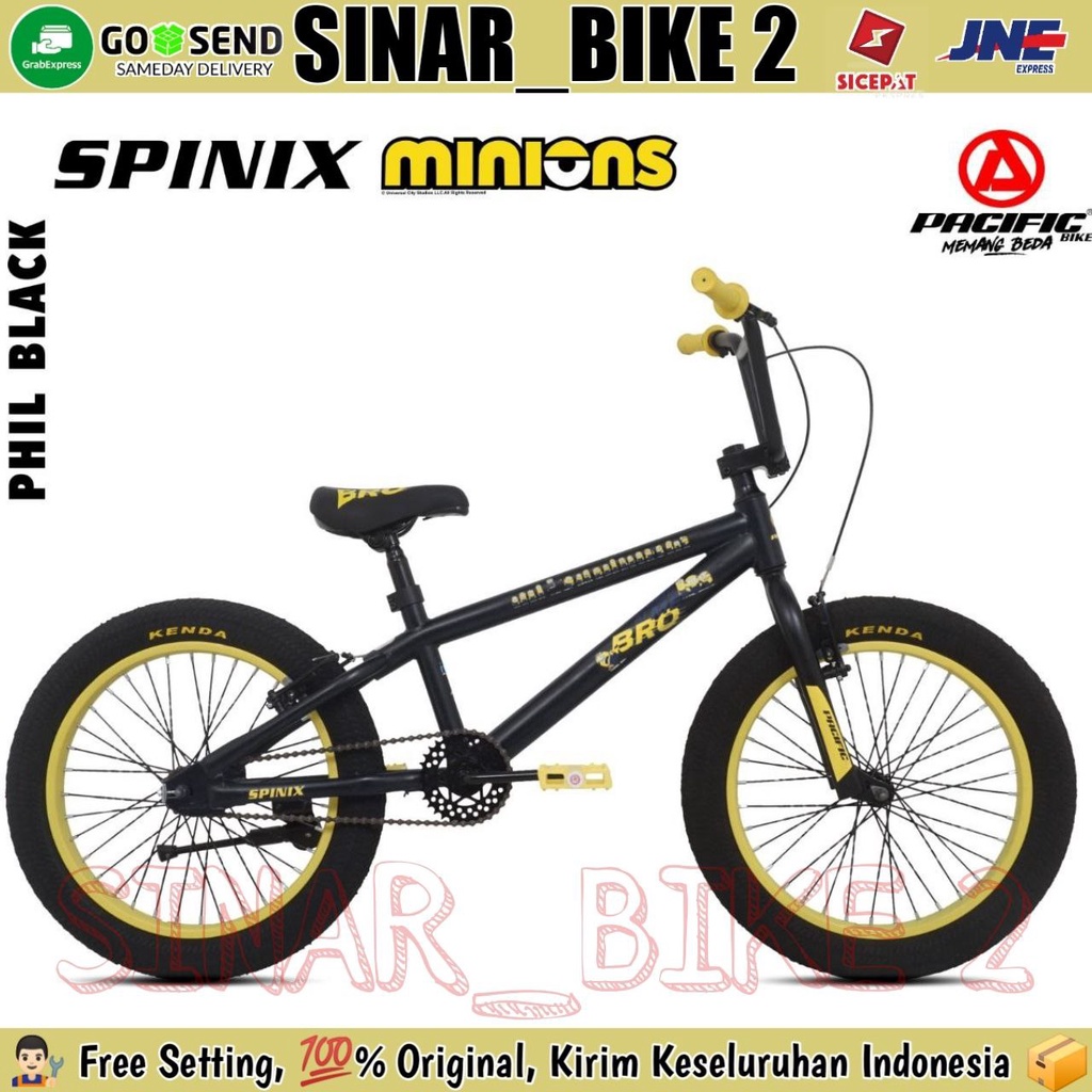 Sepeda BMX 20 Inch PACIFIC SPINIX MINIONS Ban Jumbo 3.0