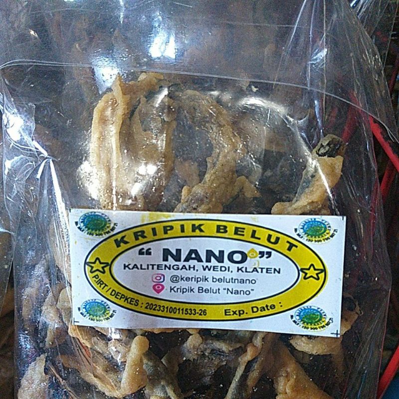 

nano belut, keripik belut nano