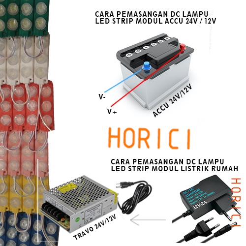 LAMPU LED MODUL 1PCS  3 MATA BESAR DC 12V / 24V VARIASI LAMPU MOBIL MOTOR MODULE