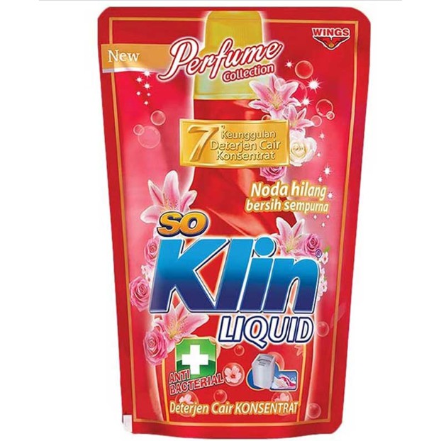 So Klin Detergent Cair Anti Bacterial Red 800Ml