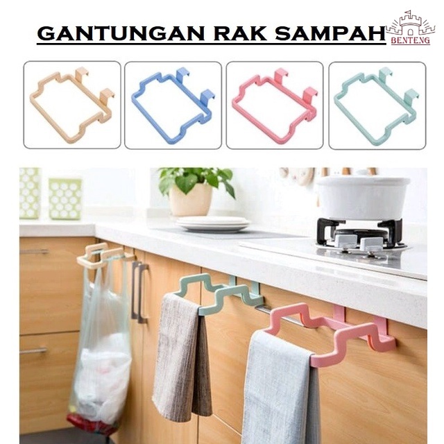 HK10-Gantungan kantong Plastik Sampah dapur / Garbage Bag Holder